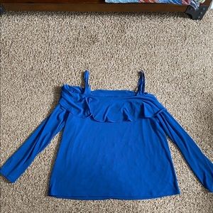 Royal Blue open shoulder top